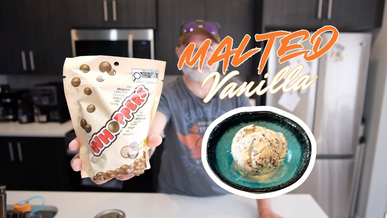 Delicious Malted Vanilla Ice Cream (Whoppers/Maltesers)