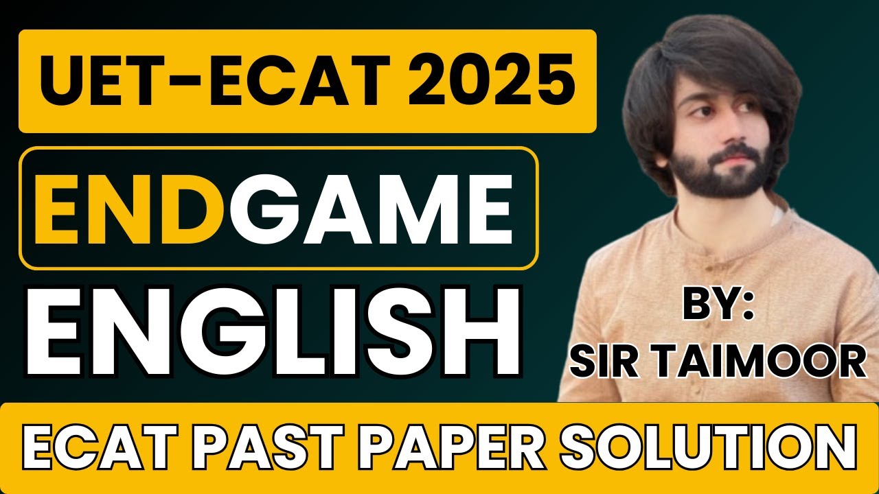 UET ECAT English Past Paper Solution I ECAT English Comprehension Complete Preparation I UET English