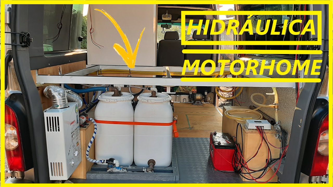Instalação das caixas d'água limpa e parede da dinete do Motorhome  - Ep. 29