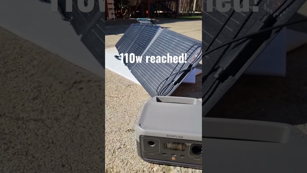 Ecoflow River 2 + 110w Solar Panel maxed out