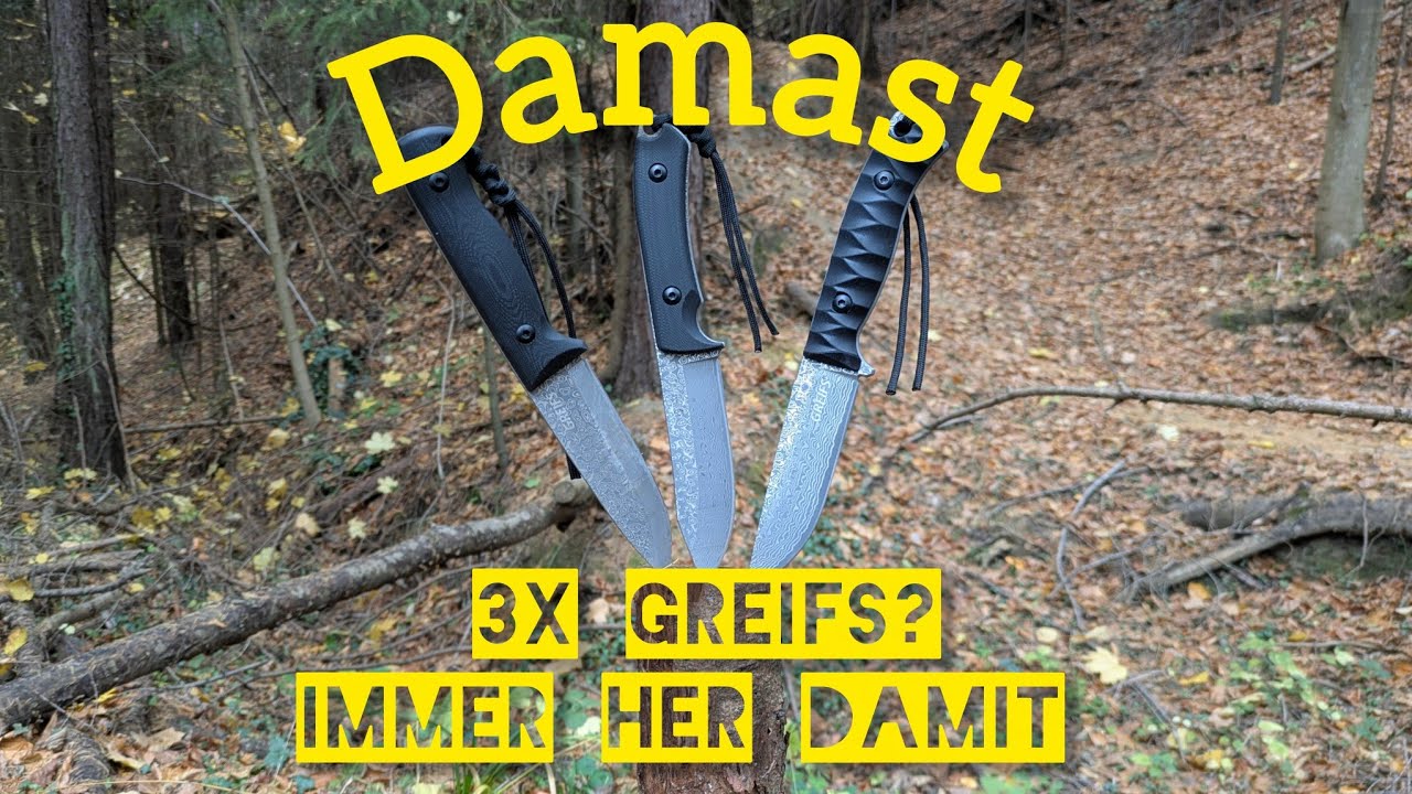 Greifs Damast Limited Edition Outdoormesser + 2 Messer Giveaway