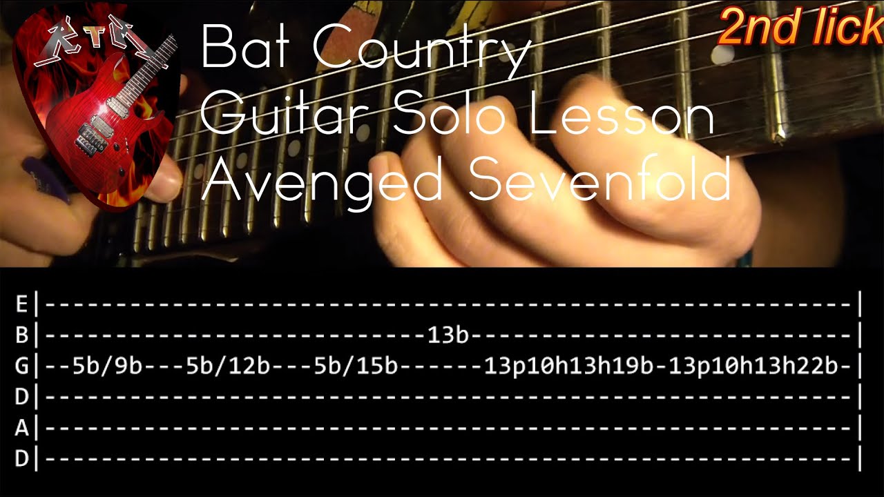 Bat Country Guitar Solo Lesson - Avenged Sevenfold (with tabs)