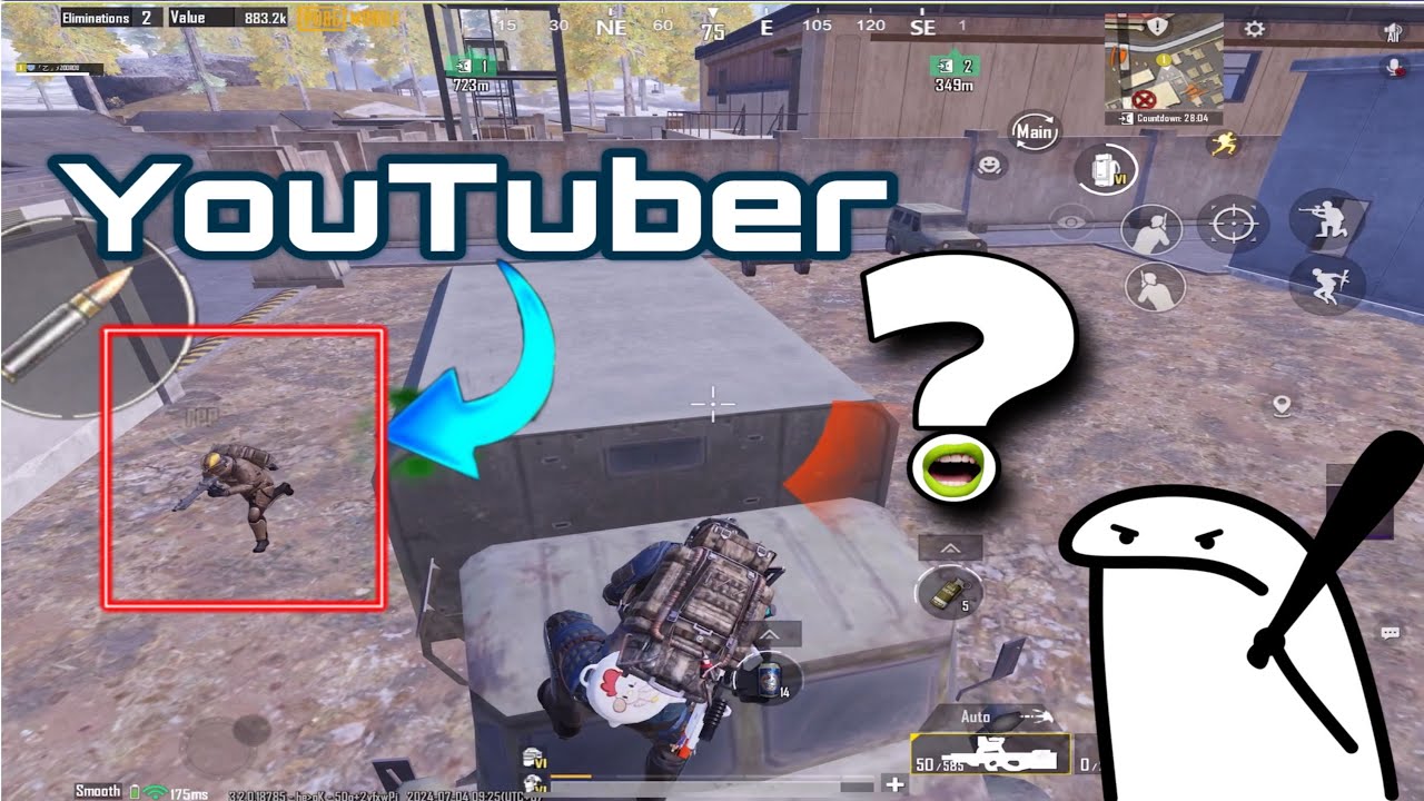 Trolling 😅 YouTuber On Advanced Map Chapter 20 Pubg Mobile Metro Royale
