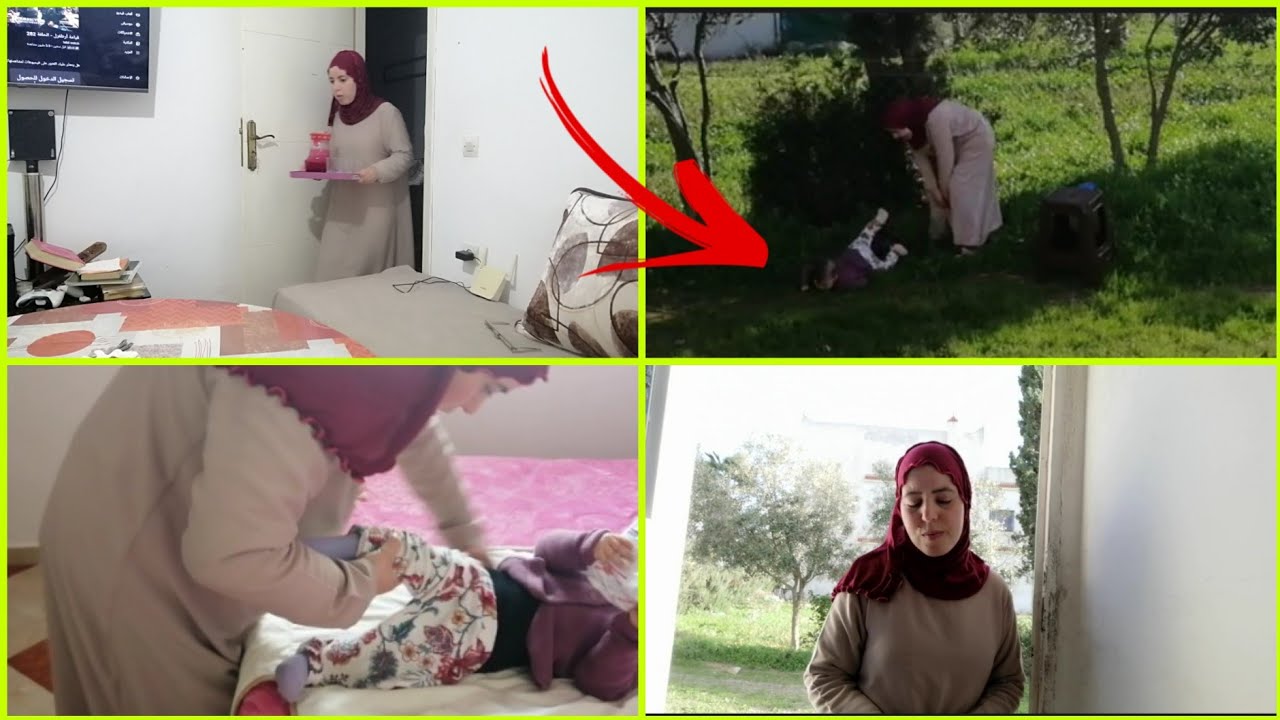 اليوم السادس رمضان 🌙خرجت بنتي👶 دلعب في الربيع اول مرة شوفو رد فعلها😘حضرت الكريب وردي للفطور... 