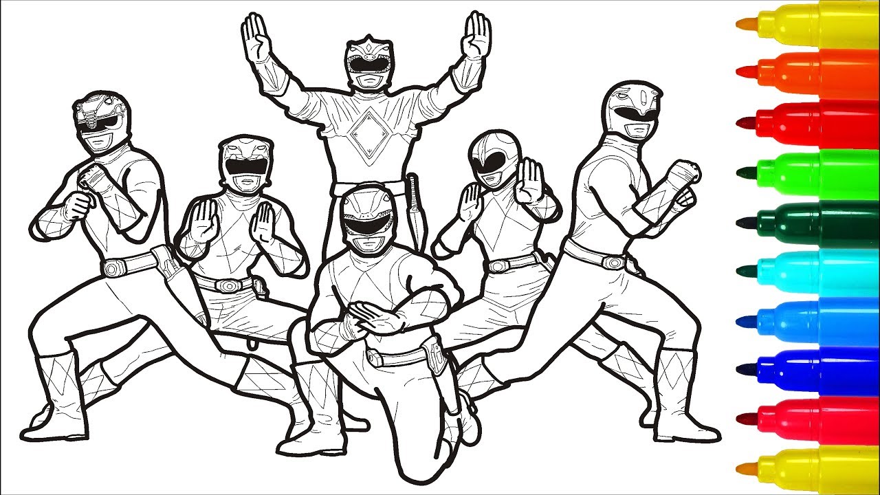 Mighty Morphin Power Rangers Coloring Pages | Colouring Pages for Kids