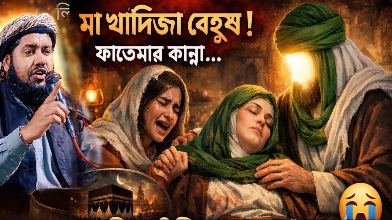 1ফতেমার সামনে মা খাদিজা বেহুশ এই নিয়ে একটি আকর্ষণীয় ওয়াজ।।বিশ্ব নবীজির।। মাওলানা ইউসুফ আলী জলসা।