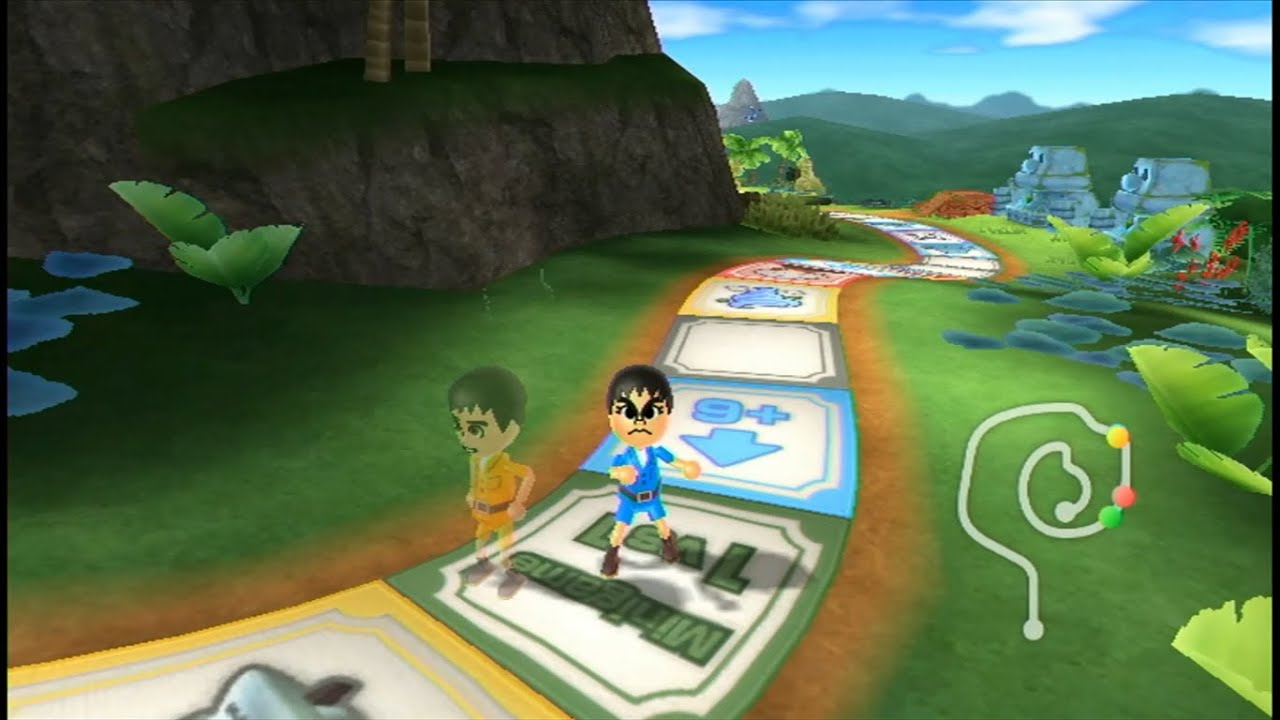Wii Party Board Game Island - Stephan vs Skip vs Pavel vs Dunbar
