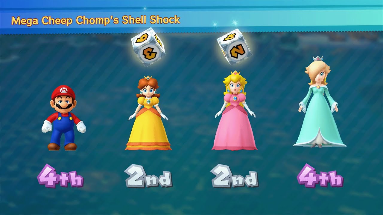 Mario Party 10 - Mario vs Daisy vs Peach vs Rosalina - Whimsical Waters