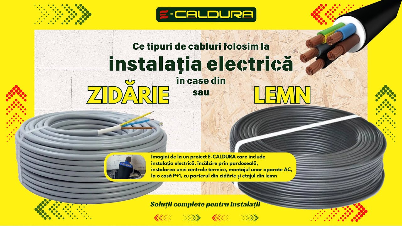 Ce tipuri de cabluri folosim la instalatia electrica in case din lemn si case din zidarie