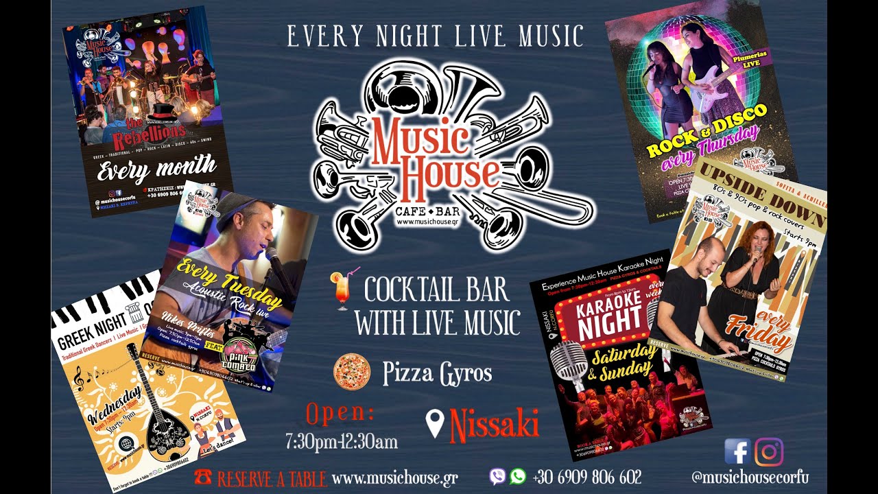 Corfu Events - Music House Live Bar - Nissaki North Corfu