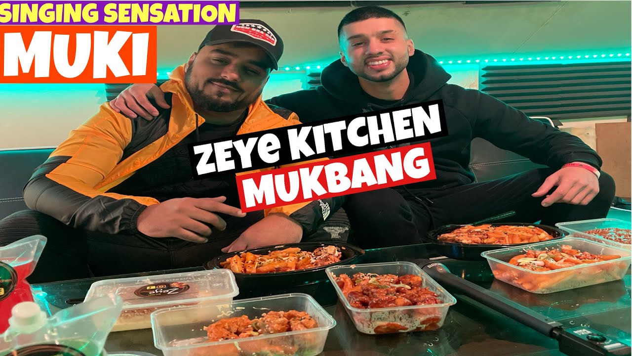 MUKBANG WITH MUKI | HOT NAGA WINGS + PRAWNS + MASALA FRIES + BBQ CHICKEN ZEYE KITCHEN |