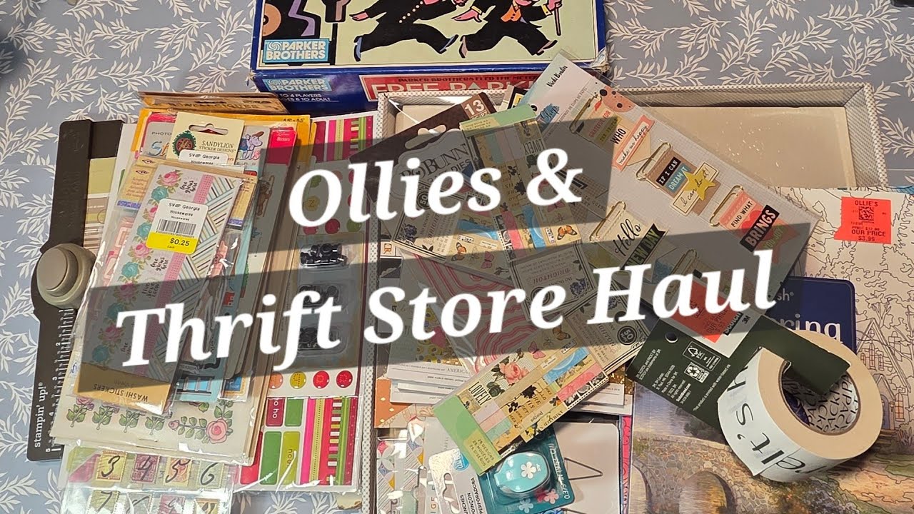 Ollies & Thrift Store Craft Haul #crafthaul #junkjournal #papercraft 