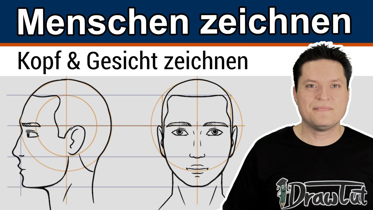KOPF & GESICHT zeichnen lernen - Einfache Menschen Zeichnen Übung