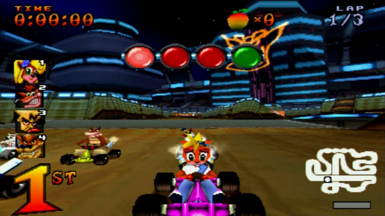Crash Team Racing PS1 Coco Bandicoot Racing In Tiny Arena (Hard)