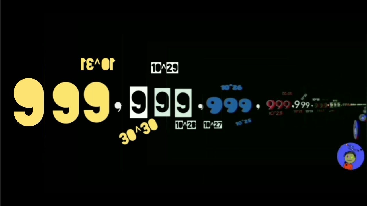 Numbers from 0 to 100.000.000.000.000.000.000.000.000.000.000. One Hundred Nonillion (10^32)