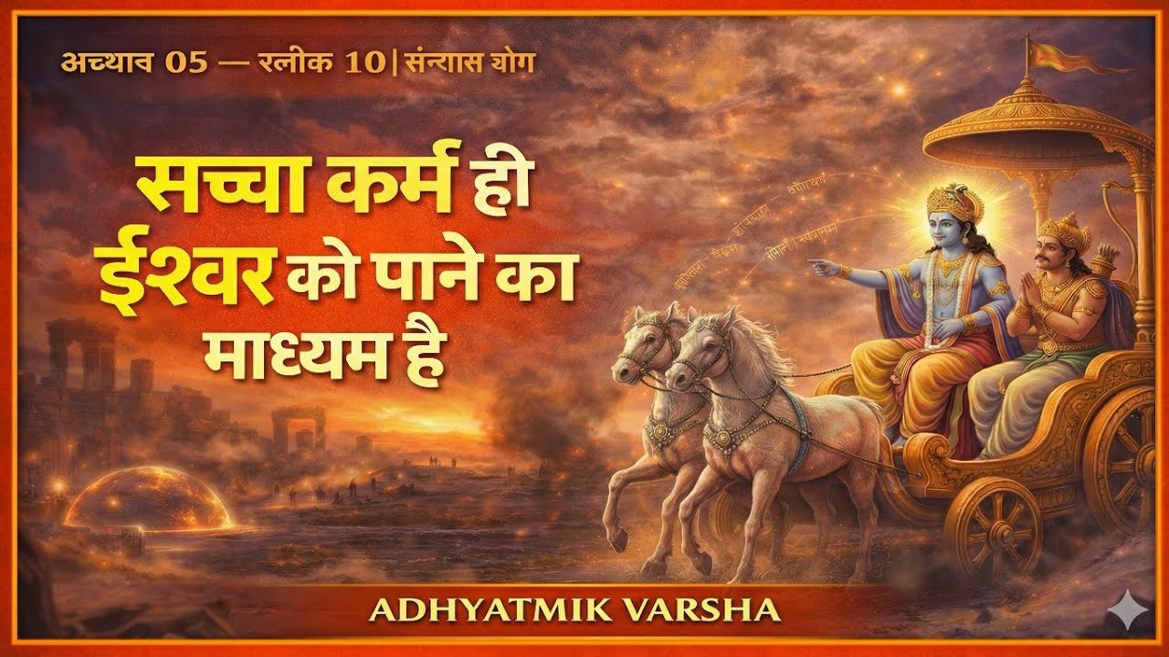 Bhagavad Gita Shloka 5.10 | ब्रह्मण्याधाय कर्माणि | Karma Without Attachment | AV214