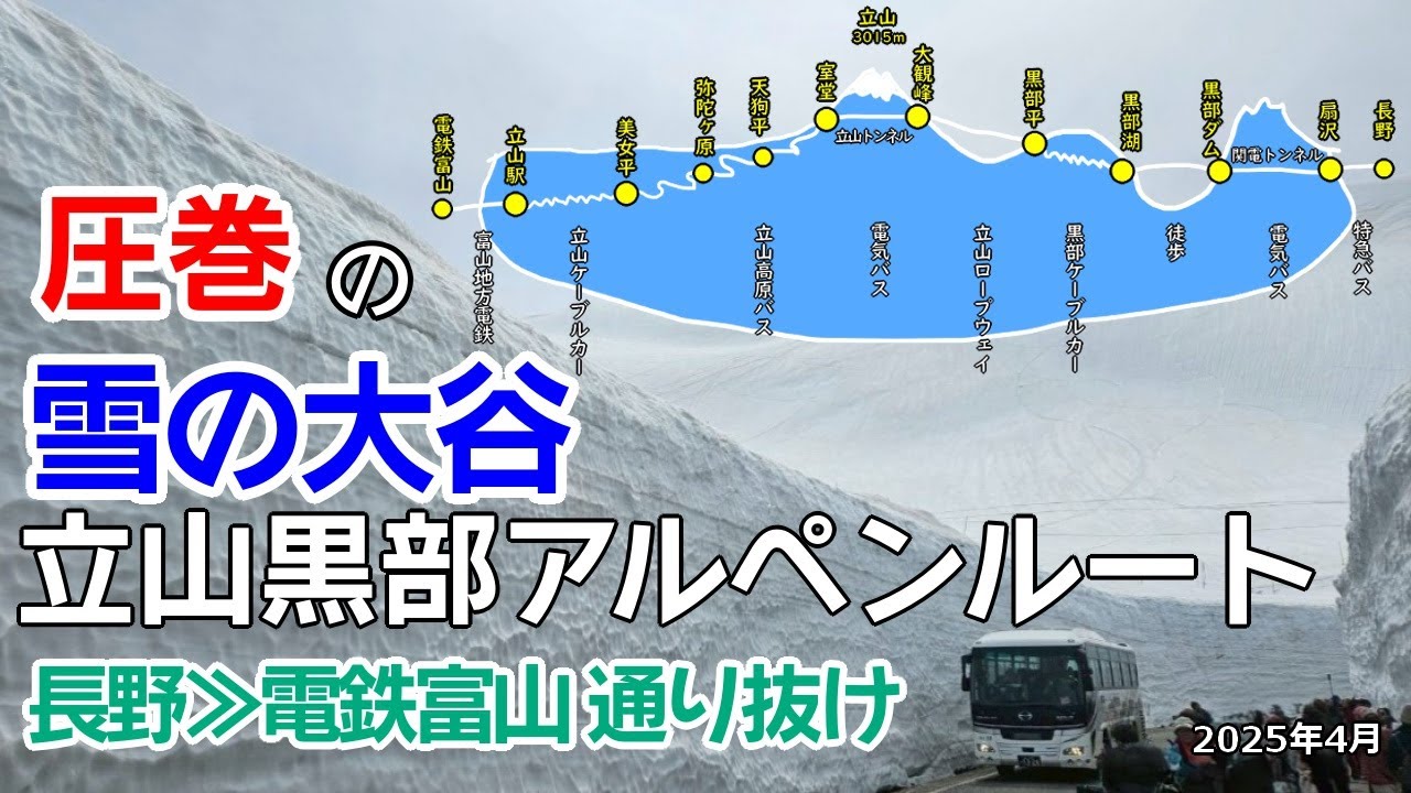 【雪の大谷】はじめての立山黒部アルペンルート通り抜け≪長野～富山≫