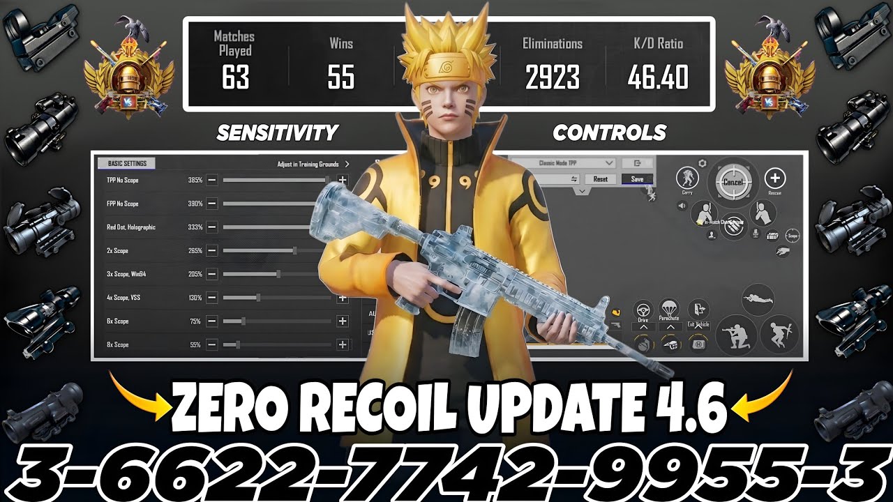 NEW UPDATE 4.6 CODE 🔥 PUBG MOBILE/BGMI SENSITIVITY SETTINGS 2026 | BEST SCOPE SENSITIVITY SETTINGS✅