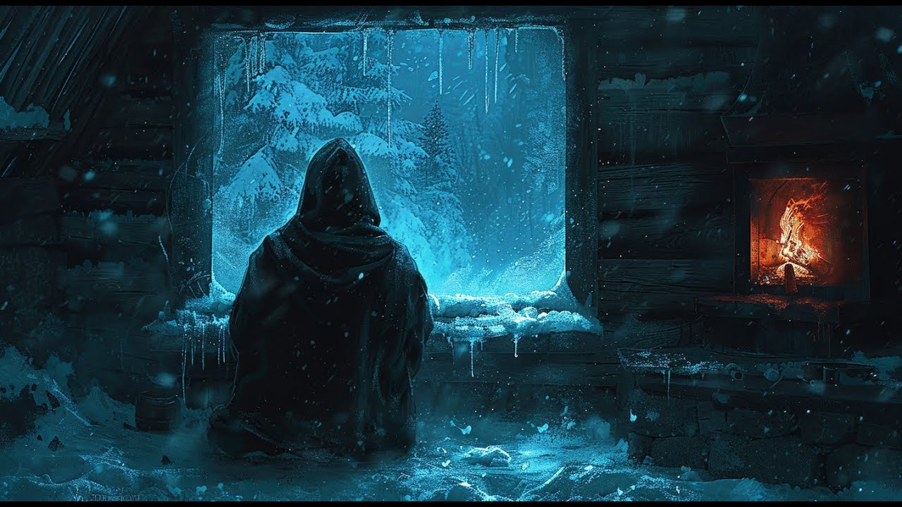 SNOWSTORM REFUGE | Medieval Cabin Ambience for Sleep