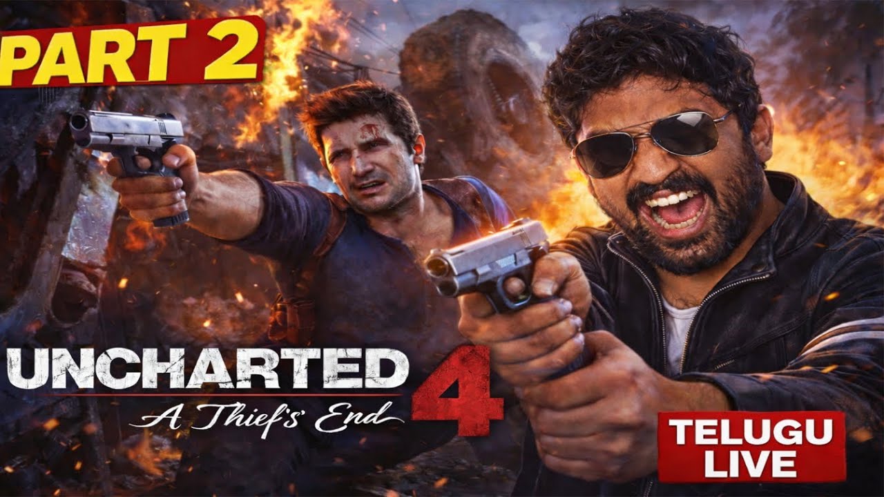 UNCHARTED 4 Gameplay PART 2 | A Thief's End Telugu Live  #live #uncharted #telugu #views #pcgaming