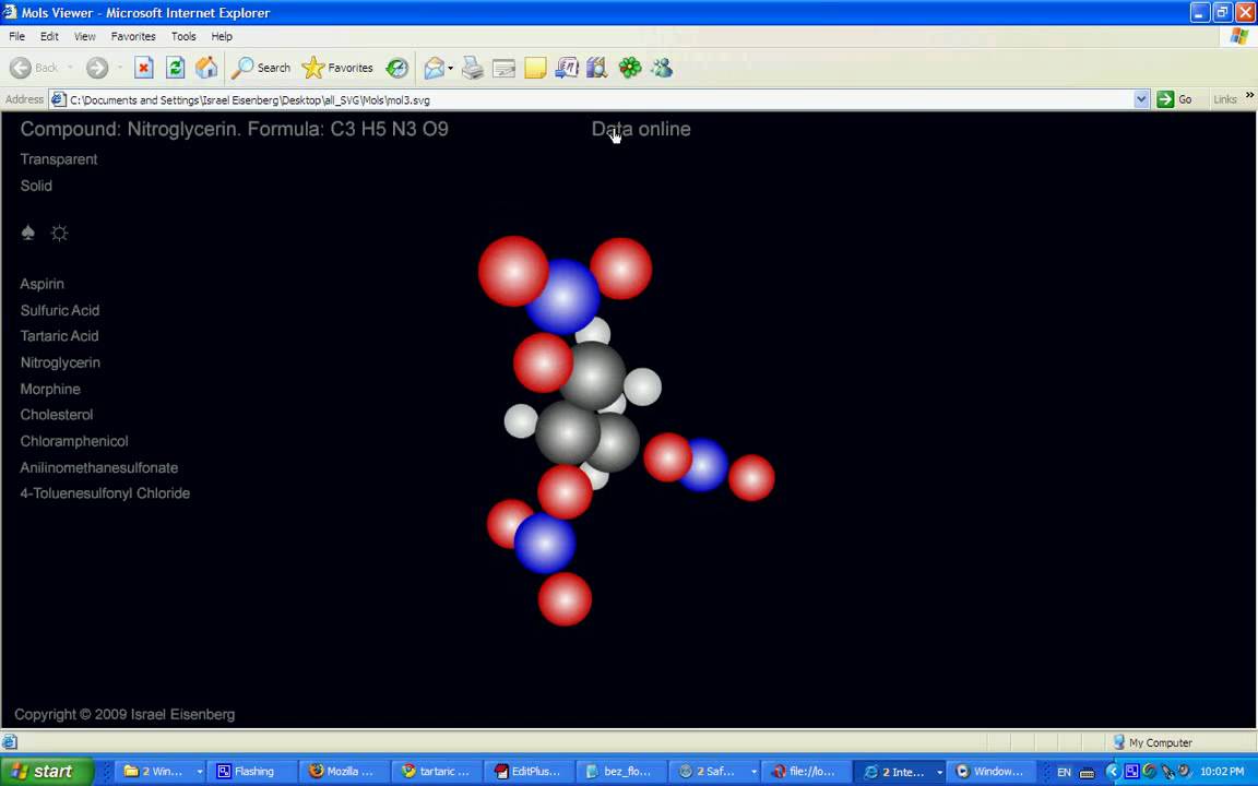 Mouse Interactive 3D Rotations, Molecule Viewer