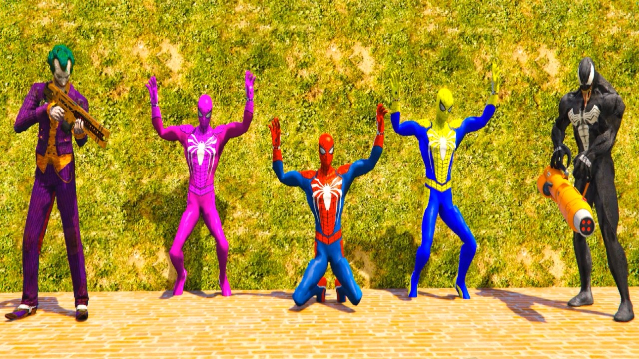 Spider-Man Rescue Superheroes vs Rainbow Spiderman - GTA 5 Funny Ragdolls Spiderman vs Minion Ep #8