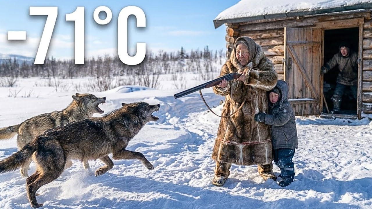 Defending Her Grandchild: 90-Year-Old Widow vs. Starving Wolf Pack at –71°C