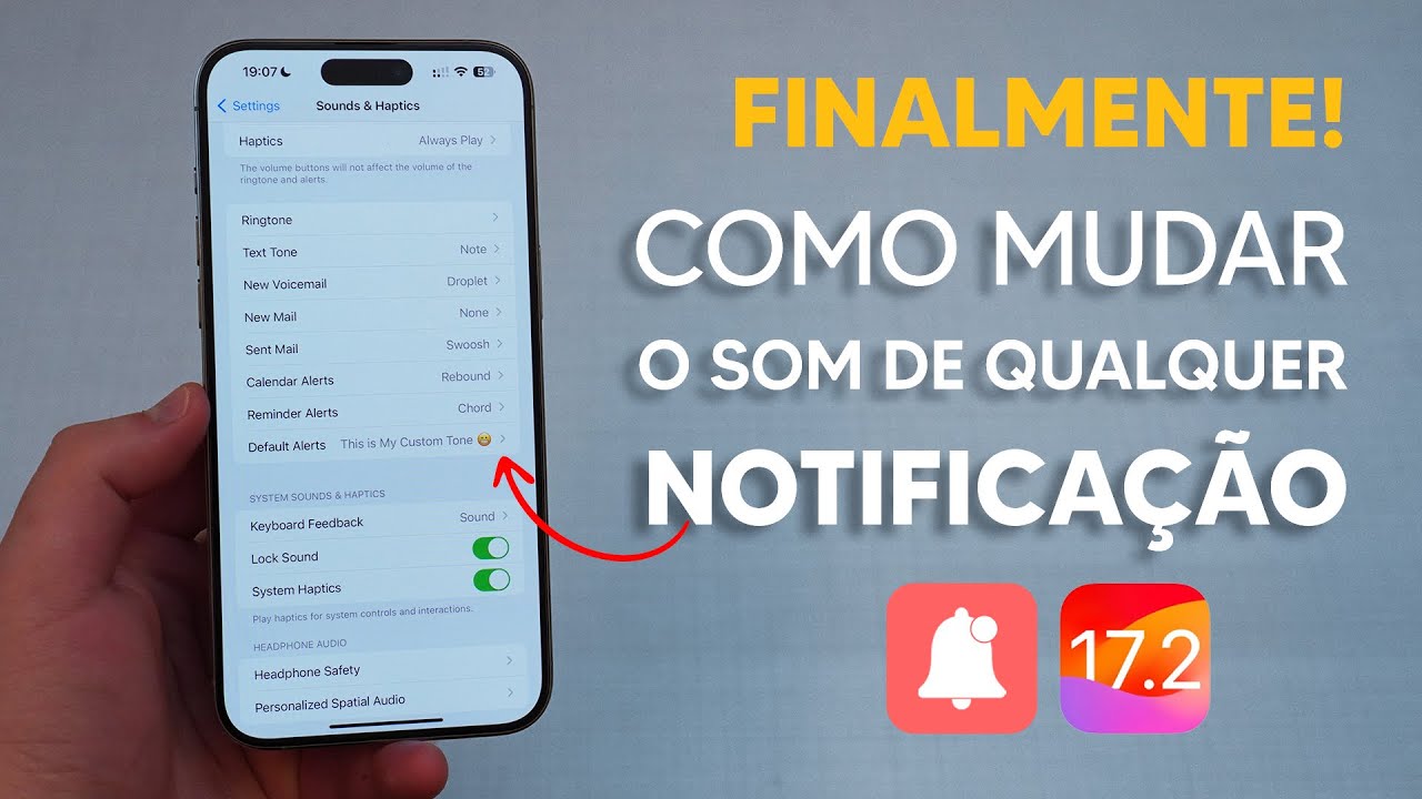 FINALMENTE! Como Mudar Qualquer Som de Notificação no iPhone (iOS 17.2)