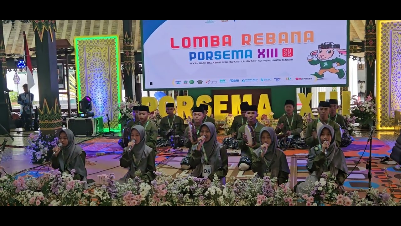 Penampilan team hadroh MA ELBAYAN Majenang sungguh totalitas dalam rangka Porsema 2025 di Wonosobo 