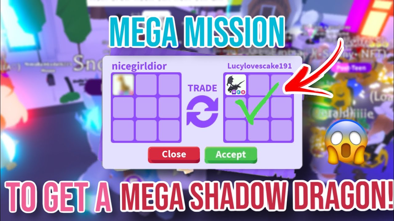 MEGA MISSION To Get A MEGA SHADOW DRAGON In Adopt Me!
