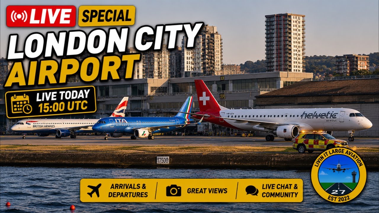 🔴 LIVE Special London City (LCY) Airport Plane Spotting ✈️ | Up Close Arrivals and Departures 