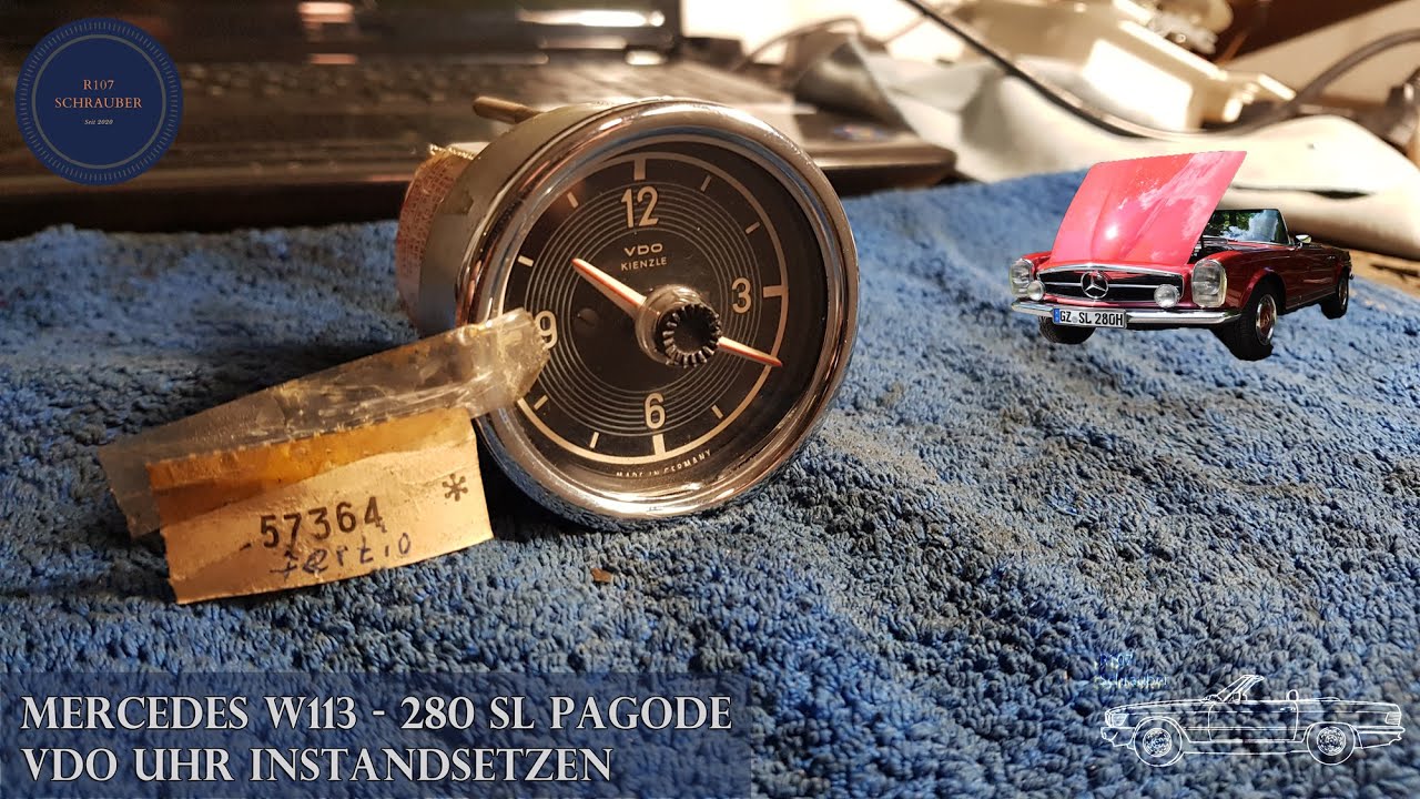 Mercedes Benz W113 - Pagode - 280SL 250SL 230SL - VDO analoge Uhr