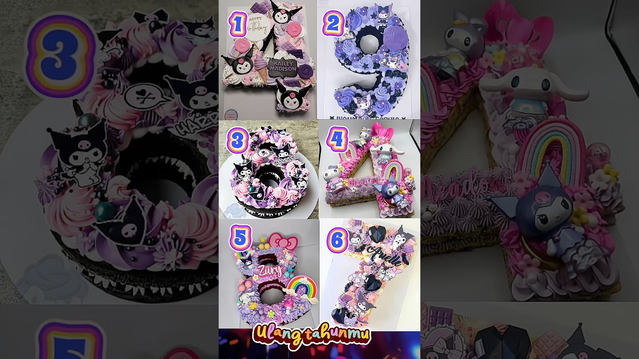 Kue ulang tahun sesuai umurmu spesial kuromi ‼️ #sanrio #kuromi #mymelody #lisaorlena