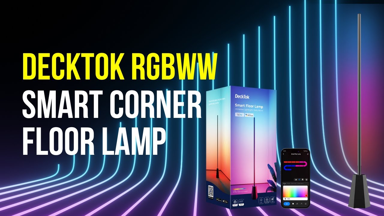 Bring Color To Your House with DeckTok RGBWW Smart Corner Floor Lamp - App Controlled!