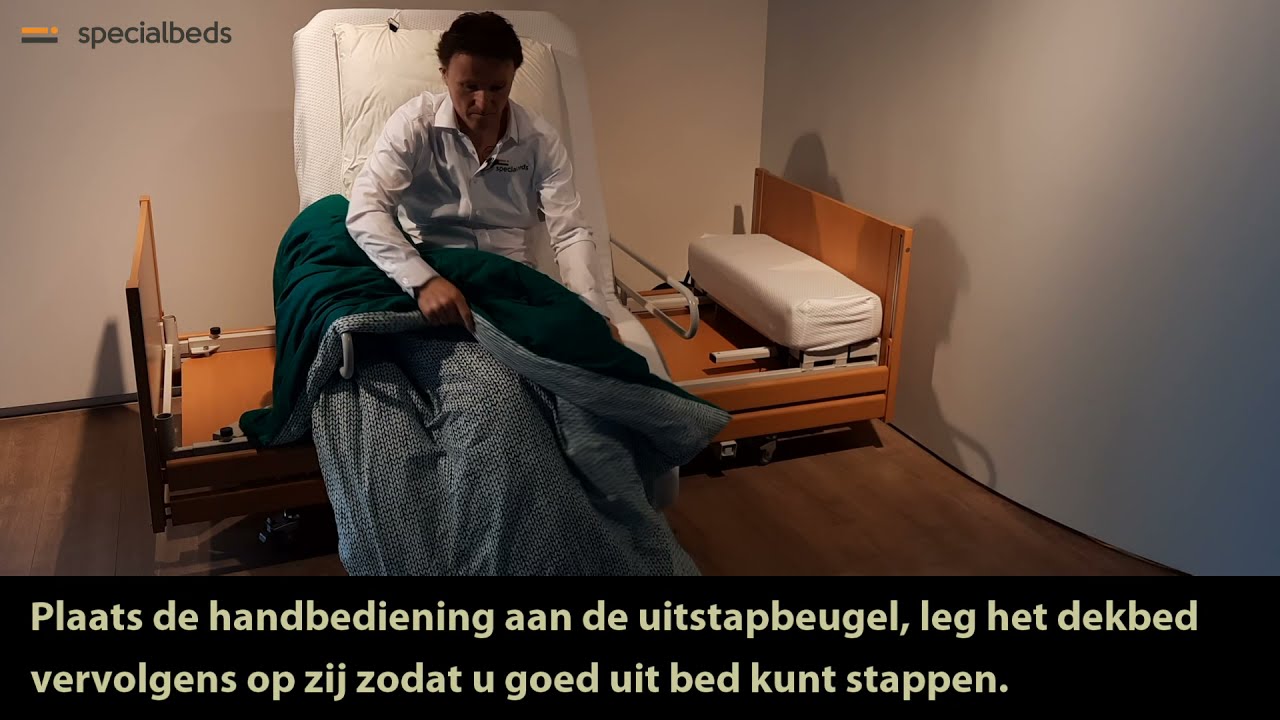 Flexobed dekbed in en uit bed nemen | Specialbeds leeromgeving