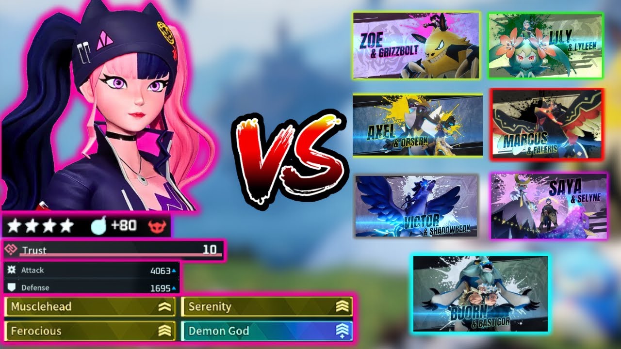 Max Upgraded Zoe VS All Tower Bosses | PALWORLD