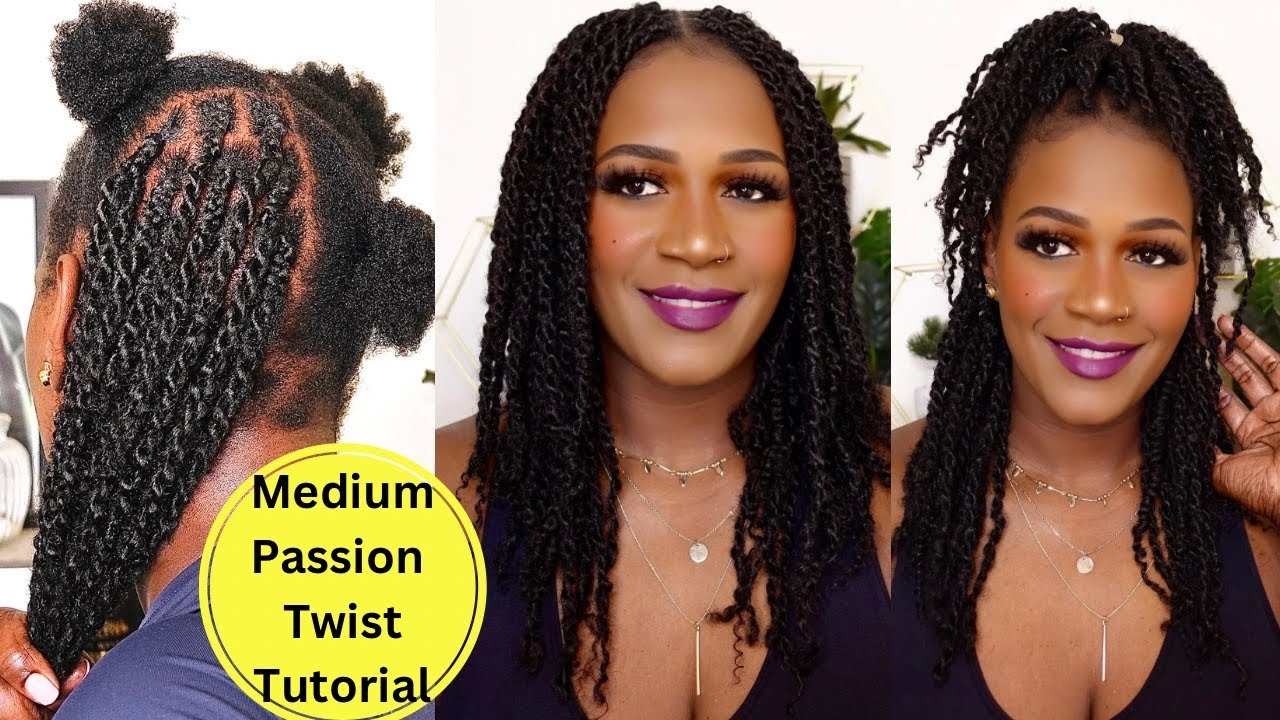 SHORT PASSION TWIST, HUMAN HAIR ONLY | EASY STEP-BY-STEP TUTORIAL | PROTECTIVE STYLE |FT @LOCKBRAIDS