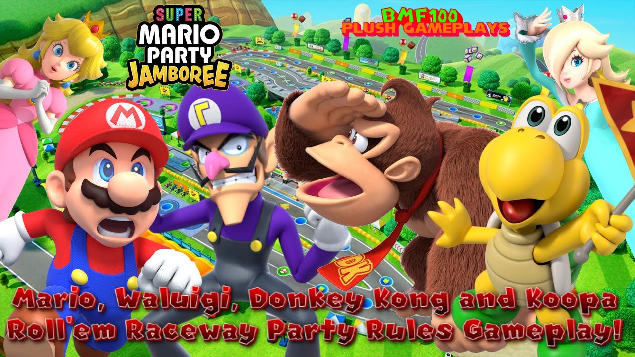 BMF100 Plush Gameplays: Super Mario Party Jamboree Roll'em Raceway Party Rules Gameplay!