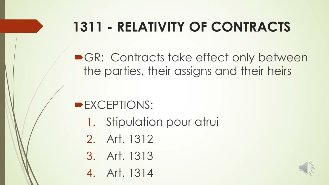 OBLIGATIONS AND CONTRACTS #14: CONTRACTS -GENERAL PROVISIONS