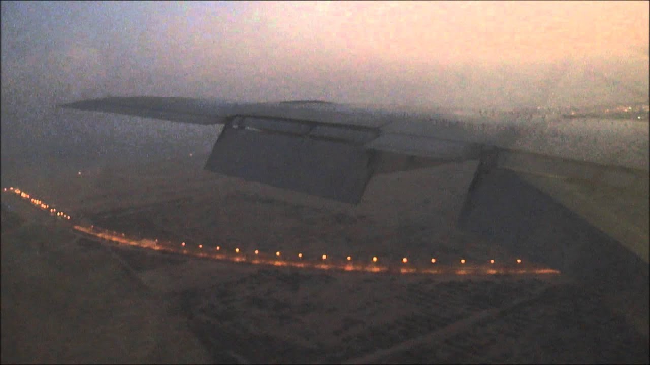 Saha Air Boeing 707 - spectacular noisy landing seen from pax seat. [AirClips]