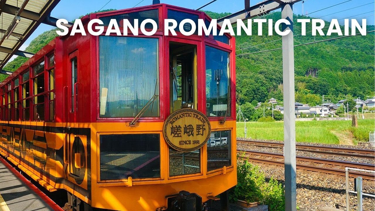 Sagano Romantic Train in Arashiyama, Kyoto, Japan 🍁🇯🇵