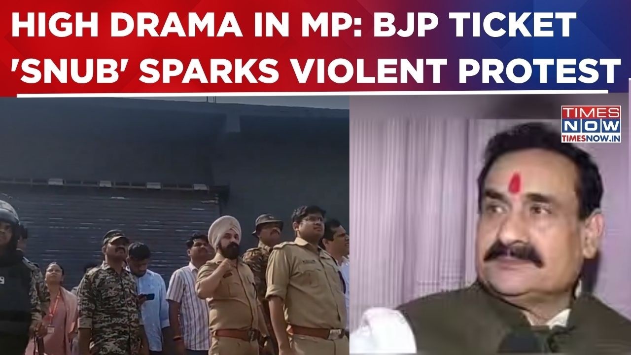 BJP Ticket Snub Sparks Chaos In Madhya Pradesh: Narottam Mishra's Supporters Hit Streets | WATCH