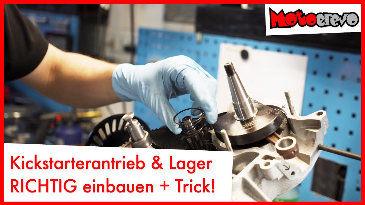 Kickstarterantrieb + Lager einbauen - VESPA Motor RESTAURATION Part 8 | Motoerevo, Darmstadt