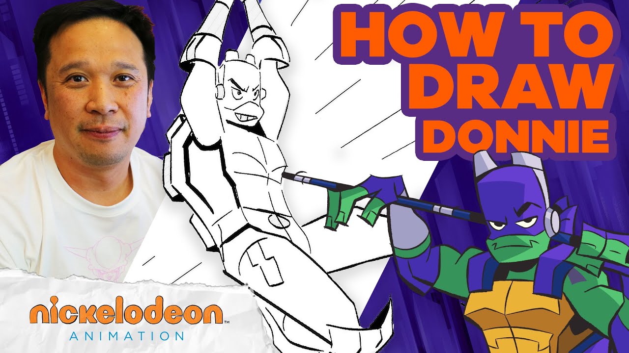 How to Draw Donnie from Rise of the TMNT ✍️ 🎨 Draw Along w/ Alan Wan