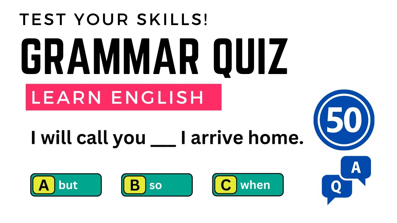 Easy Grammar Quiz: 50 Questions to Master English Grammar | Test Your Skills | Learn English Fast