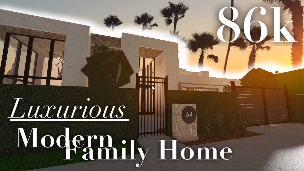 Luxurious 86k Modern Family Home - No Advanced Placement - Bloxburg Speedbuild