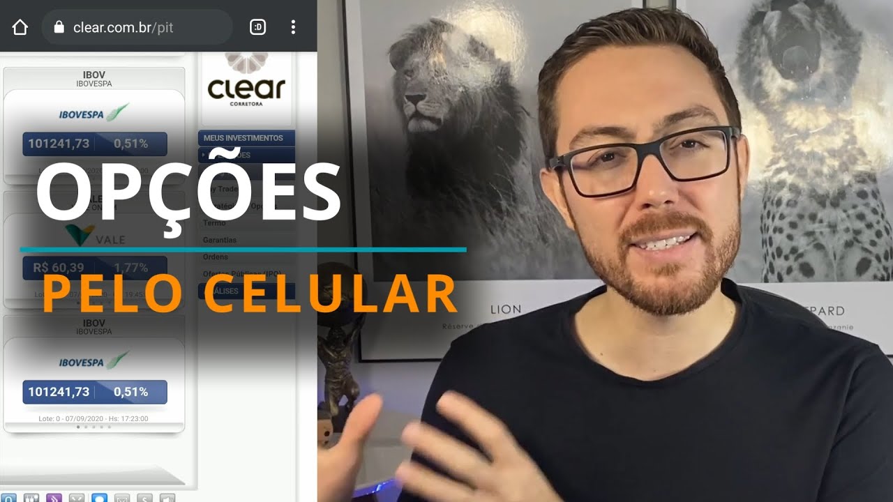 COMO OPERAR OPÇÕES PELO CELULAR NA CLEAR E NA ÓRAMA | HOME BROKER CLEAR COMPLETO PELO CELULAR