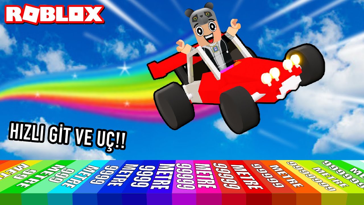 Araba ile Uçup En Uzak Yere Düşüyorum! Roblox Car Race