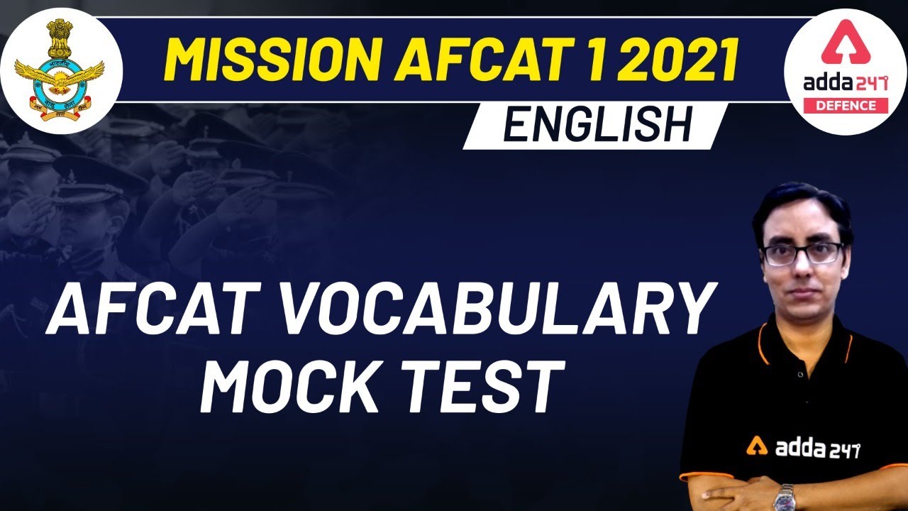 MISSION AFCAT(I) 2021 Exam Preparation | English | AFCAT Vocabulary Mock Test