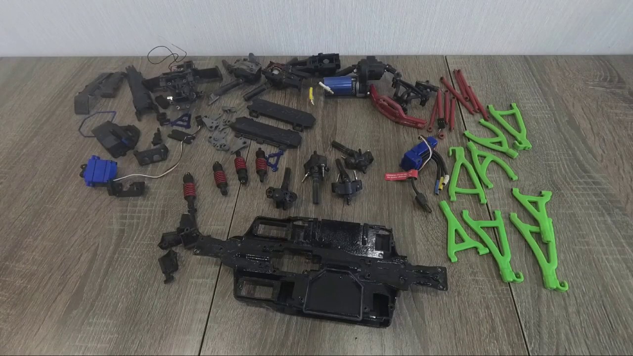 Traxxas E-Revo VXL 1/16 ремонт, полная разборка и сборка.